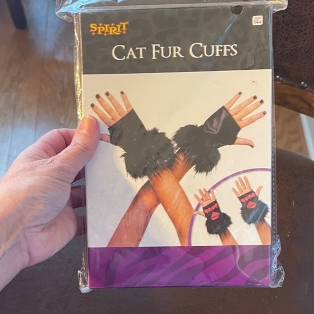 Spirit Black Cat Fur Cuffs